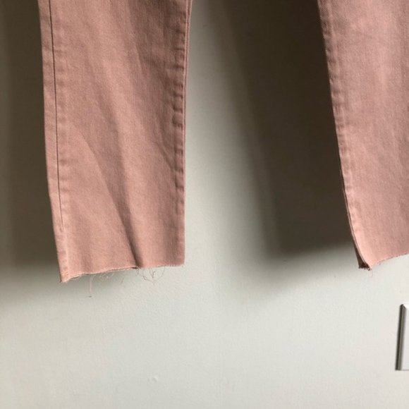 ZARA Basic blush pink straight cropped jeans sz 2 ii - Picture 8 of 8